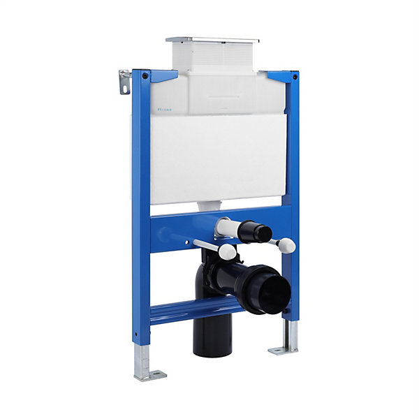 BALNEO - pack bâti-support encastré LOW   cuvette WC LUXA TORNADO - ensemble pour toilette