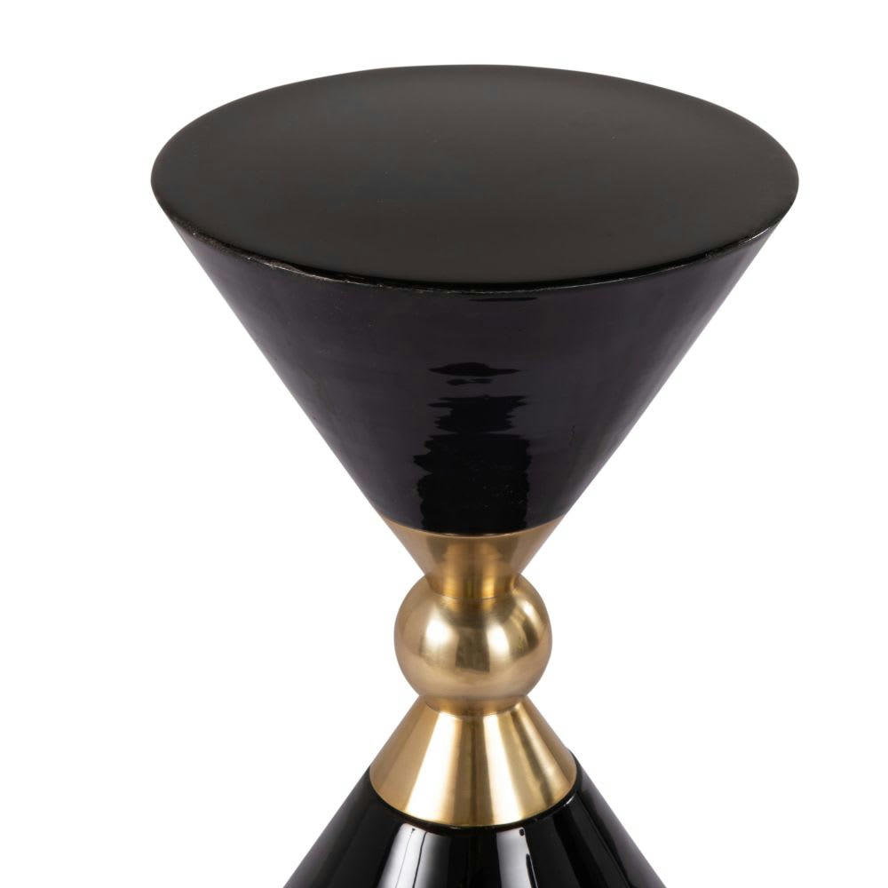 - Déco à poser grands triangles superposés noir et doré