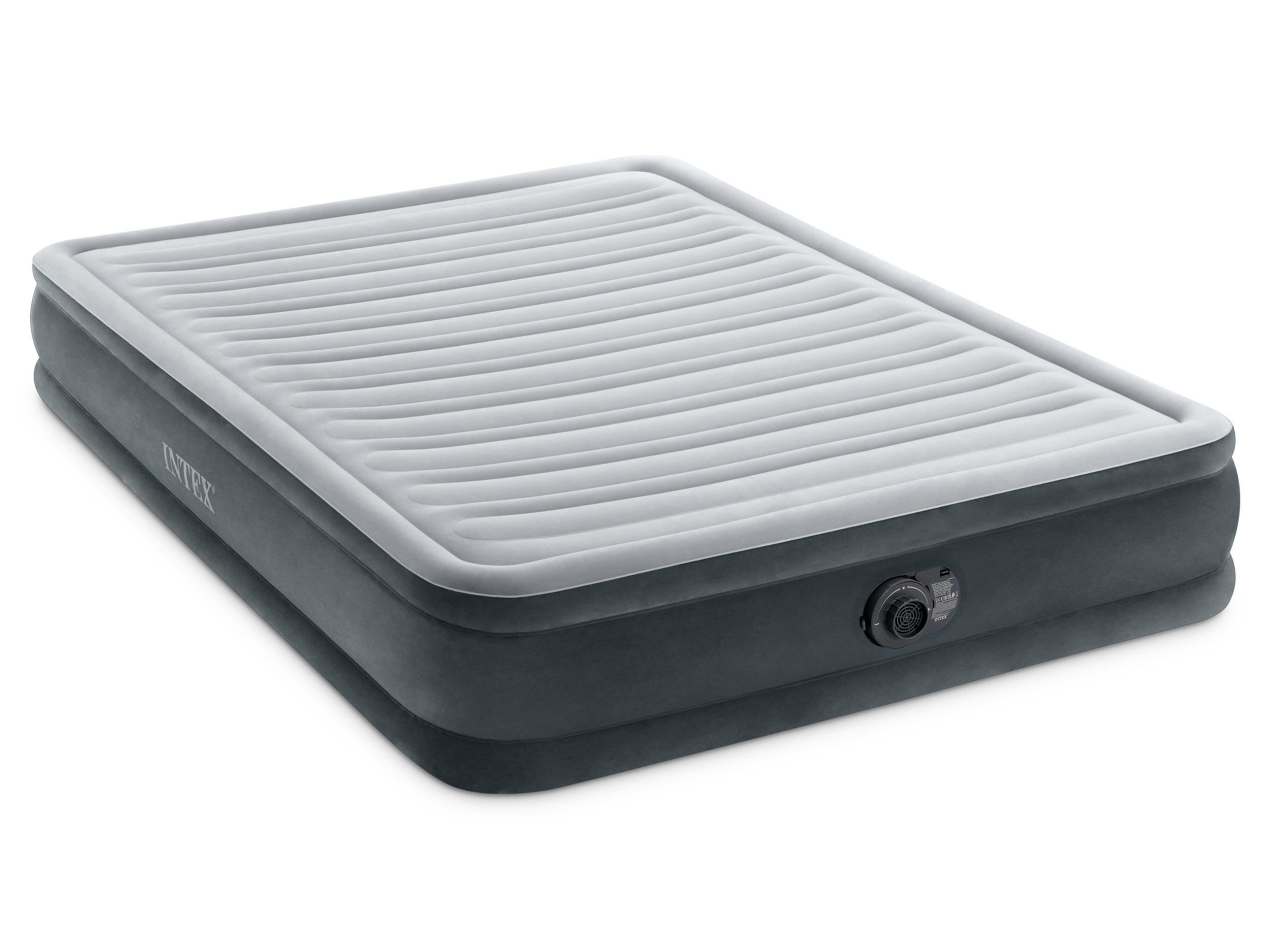 Materac dmuchany Intex dwuosobowy z wbudowaną pompką 203x152x33 cm