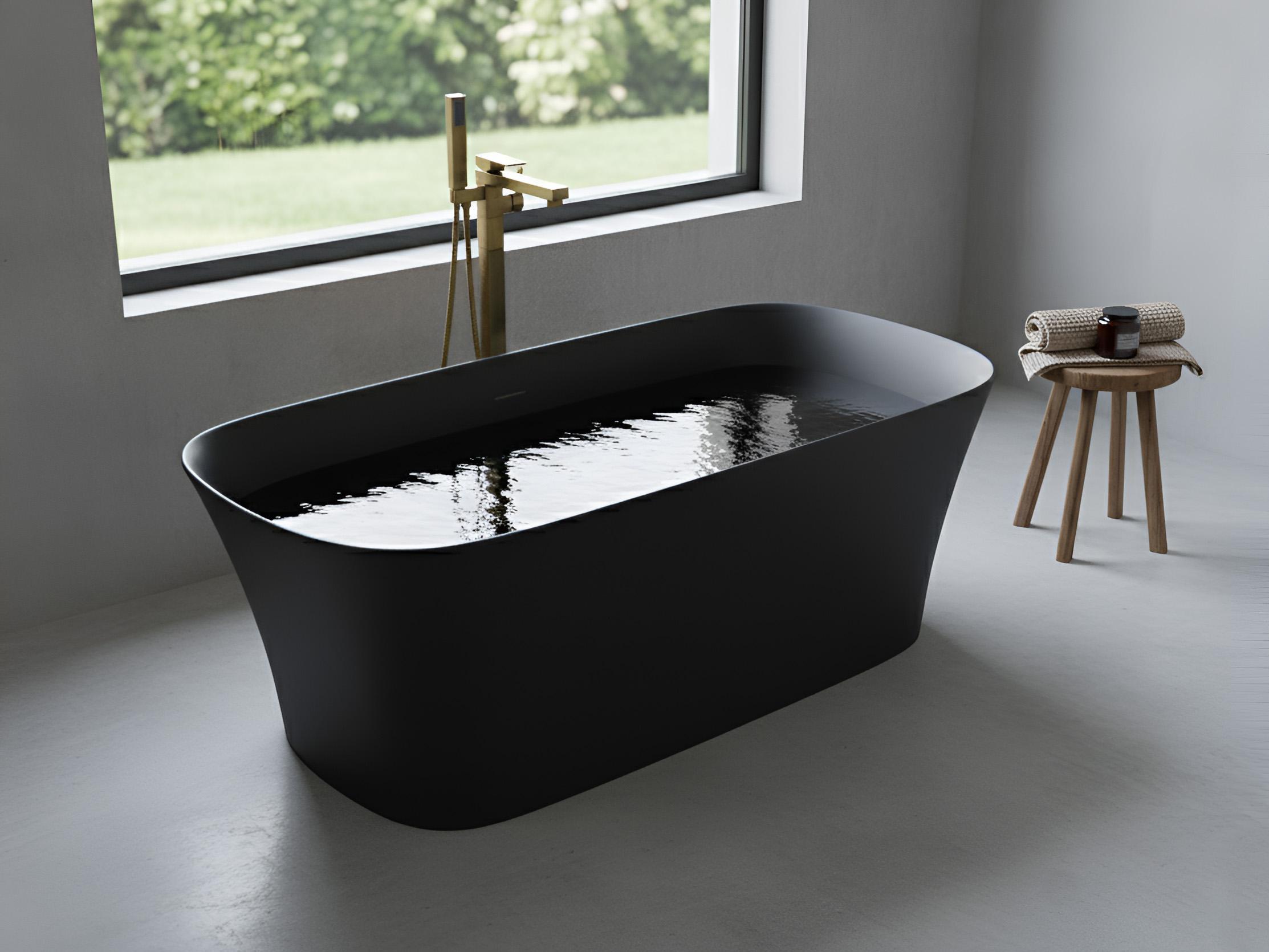 Freestanding Bathtub LANALHUE 1600 x 750 mm Black