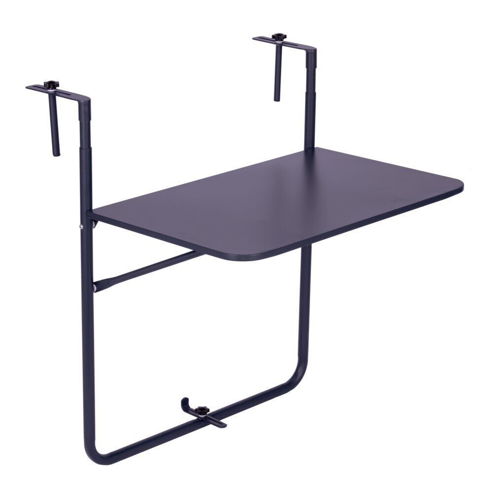 Table d'appoint pour balcon Oslow pliante acier gris 60x40xH68cm