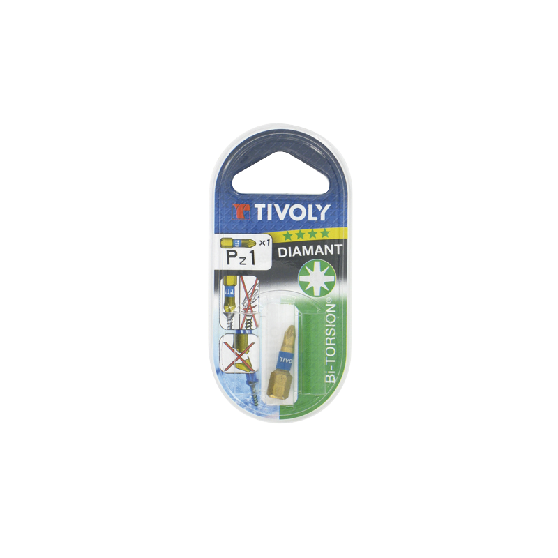 Embout de vissage Pozidriv 1 Diamant