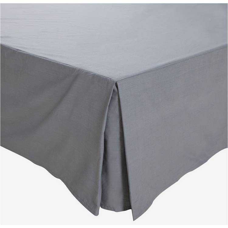 Habitat Easycare Plain Grey Valance - Single