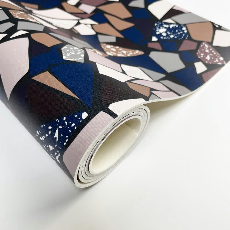 FRAGMENTS CACHEMIRE - Tapis Vinyle Large l120xH200cm Multicolore Mosaïque