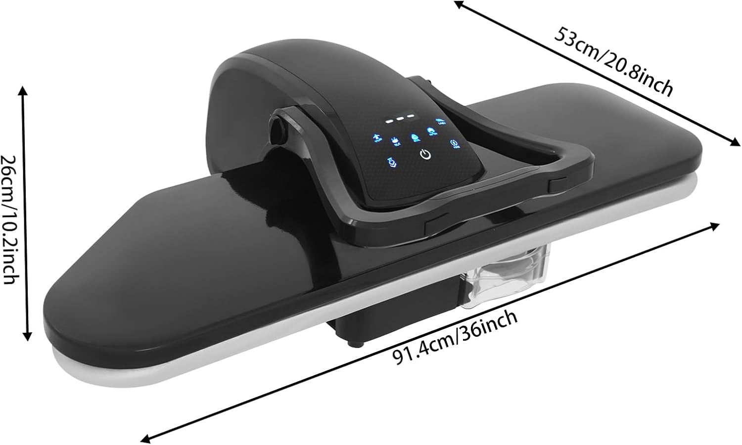 36in Large Steam Iron Press with LED Touch Screen,1600W Compact Ironing Steam Press with 5 Fabric Settings,Professional Iron Press Machine,Digital Steam Press for Home Business