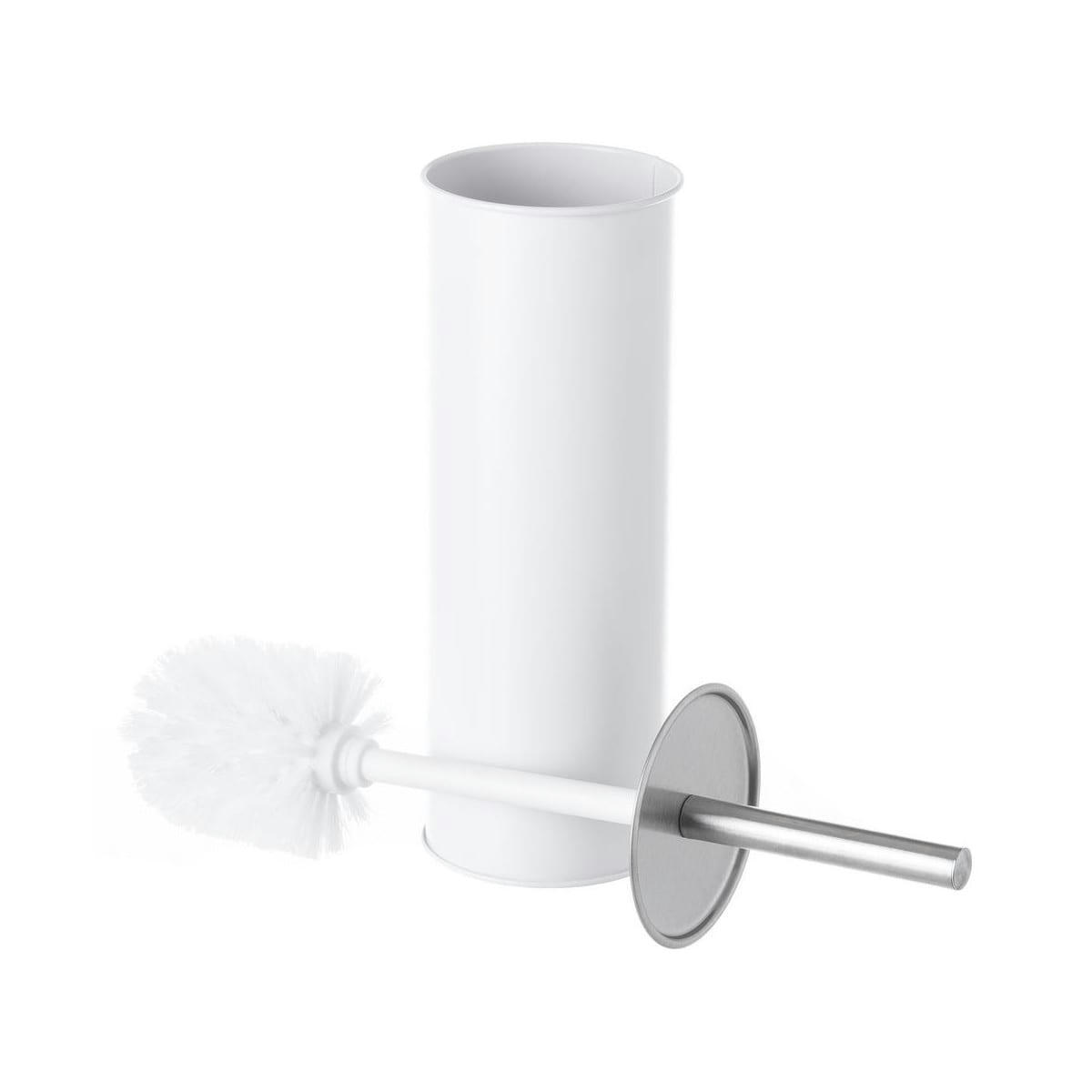 - Balai brosse WC métal blanc