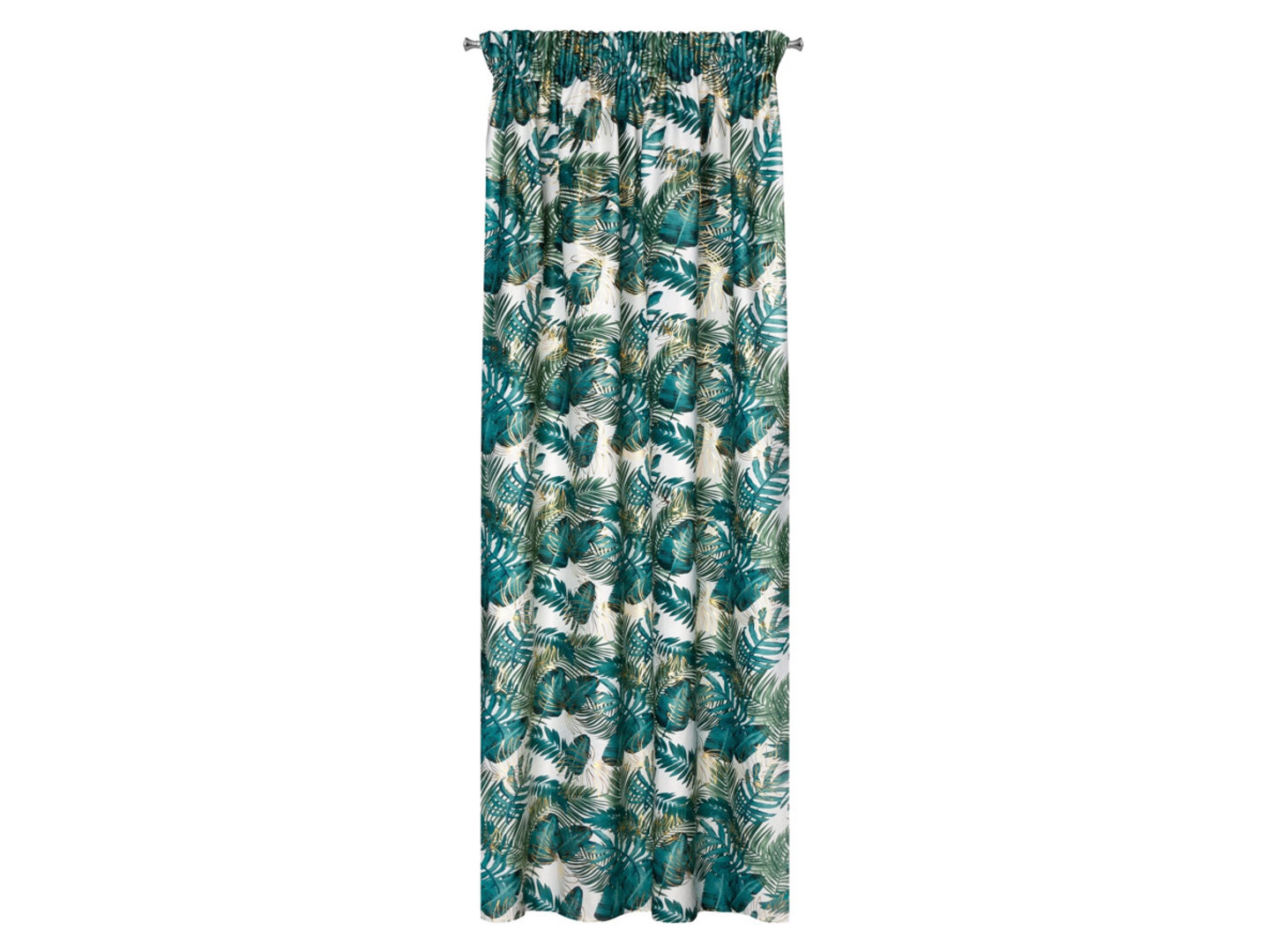 Zasłona Davos taśma 140x270 cm zielono-biała
