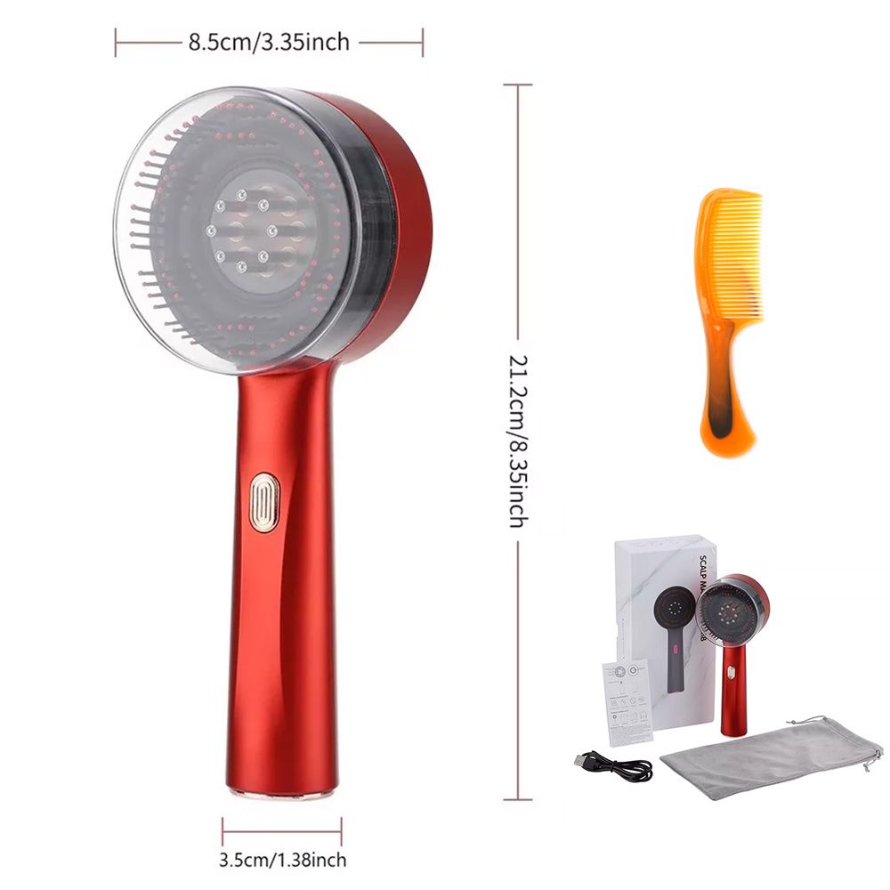 Hinsinc Scalp Massage Comb Hair Growth Red Light Therapy Brush Head Massager