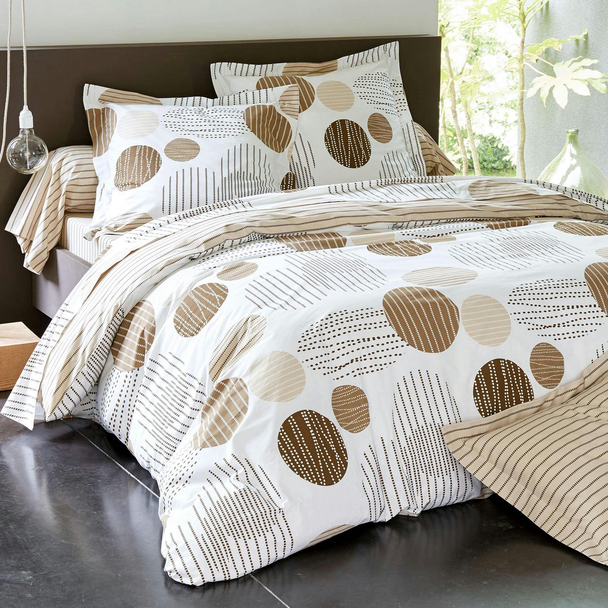 BAXLEY - Housse de couette 240x220 beige en coton
