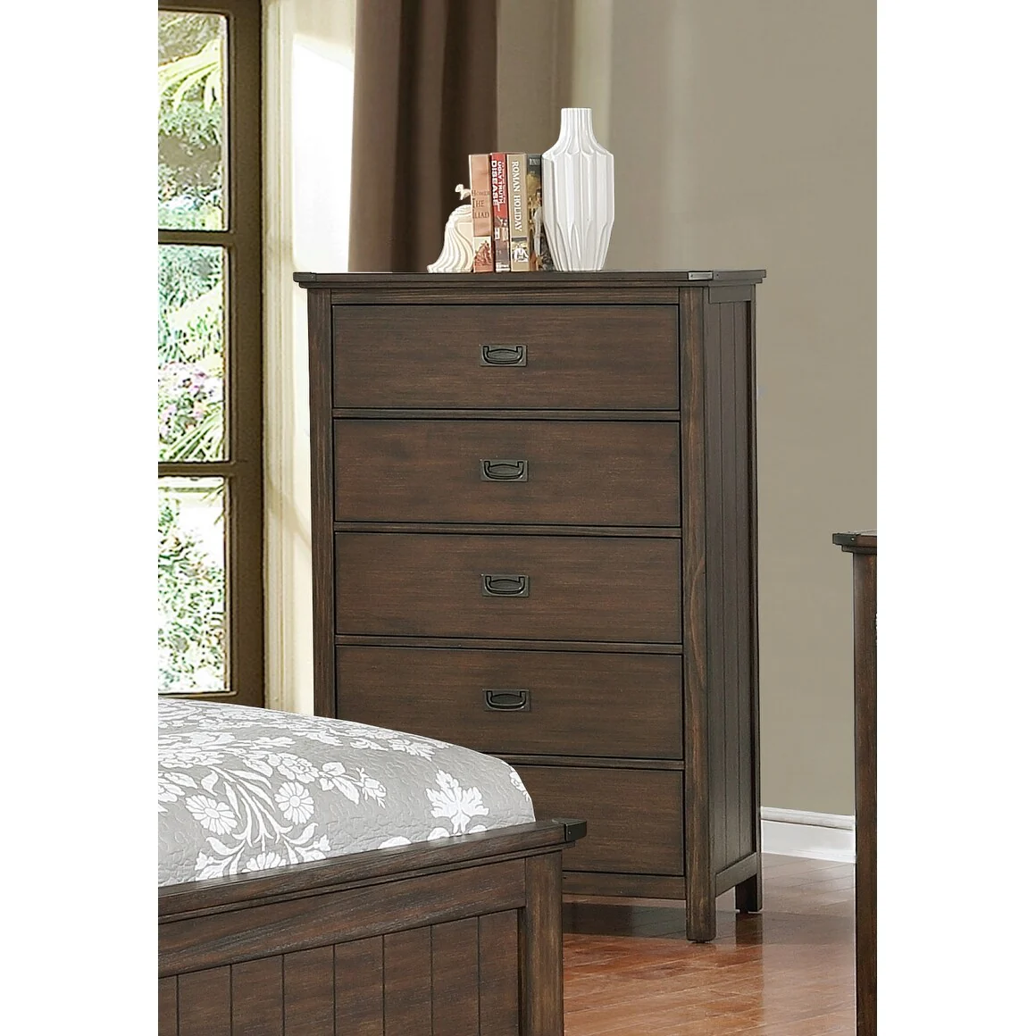 Allen Rustic Queen Size Bedroom Set (4pc/ 5pc)