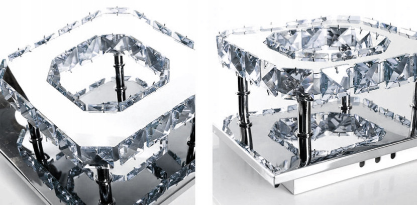 Lampa Sufitowa Kryształowa Plafon Glamour 8W