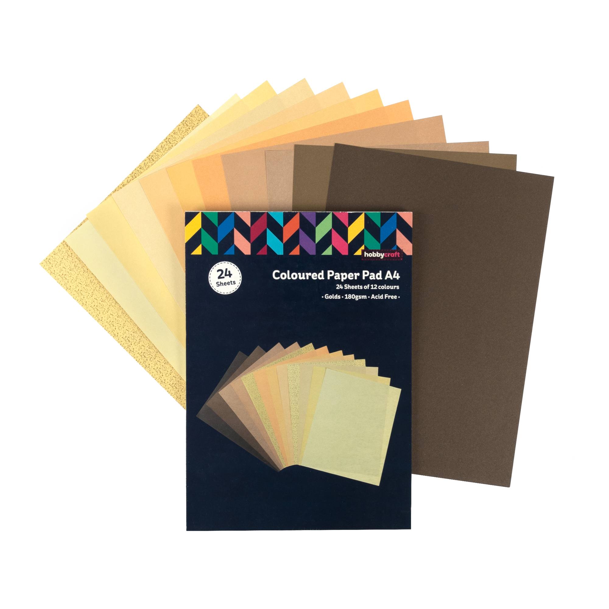 Gold Coloured Paper Pad A4 24 Pack