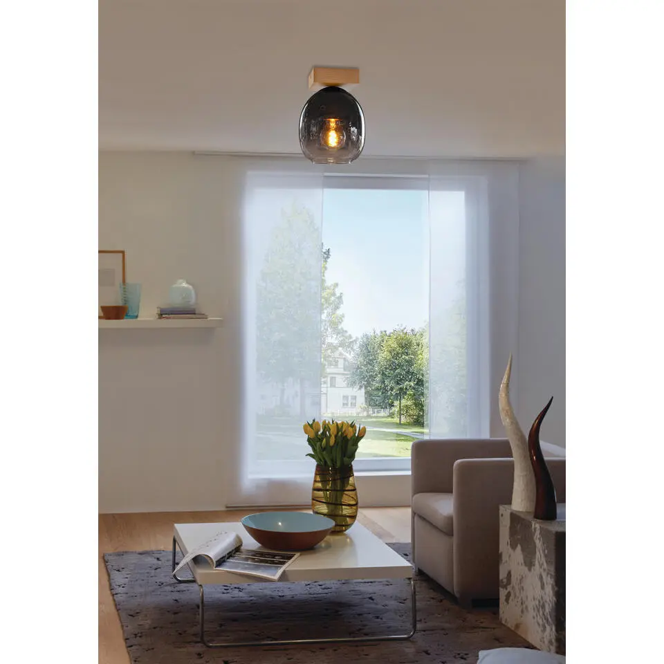 EGLO Filago Plafonni&egrave;re - E27 - 14.5 cm - Bruin