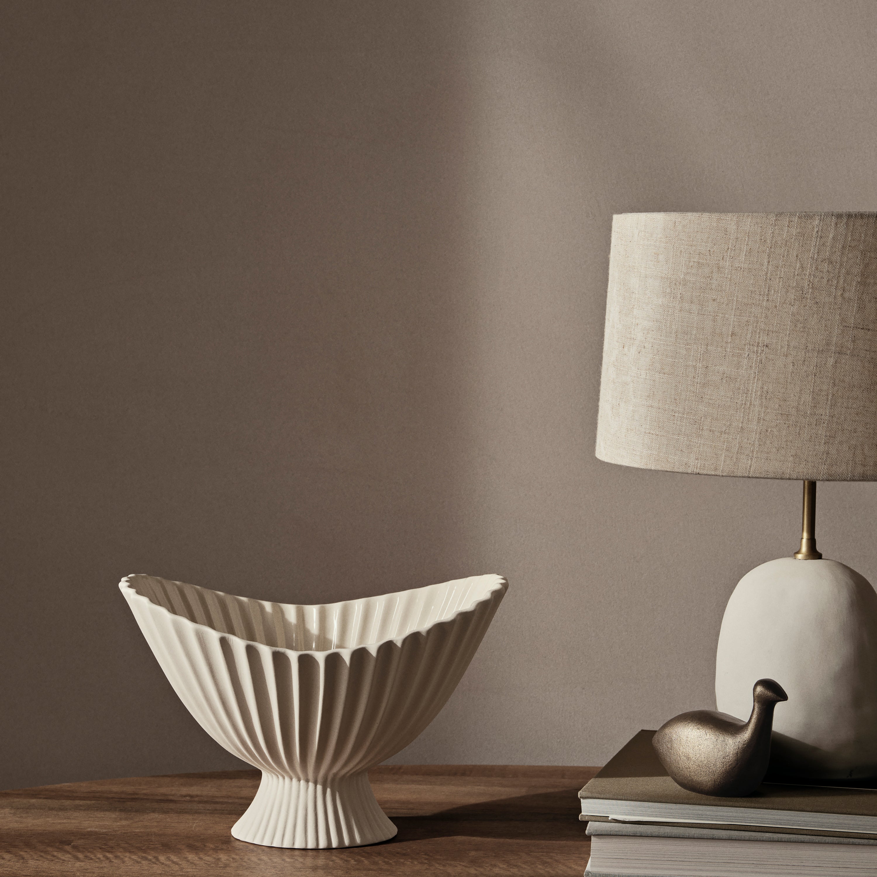 Ferm Living Fountain Schaal L - Off-White