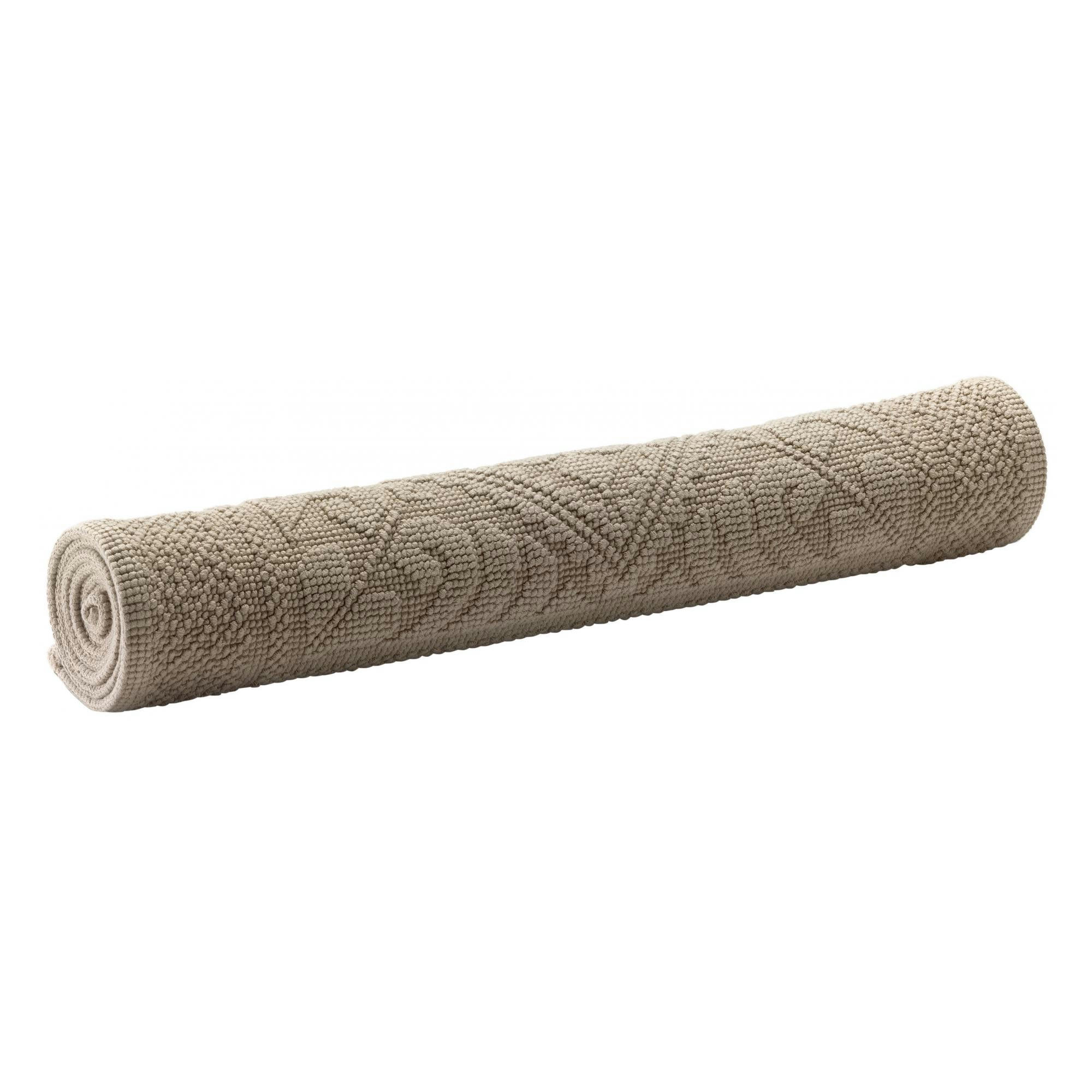 ENZO - Tapis de bain uni  en coton chamois 54 x 64