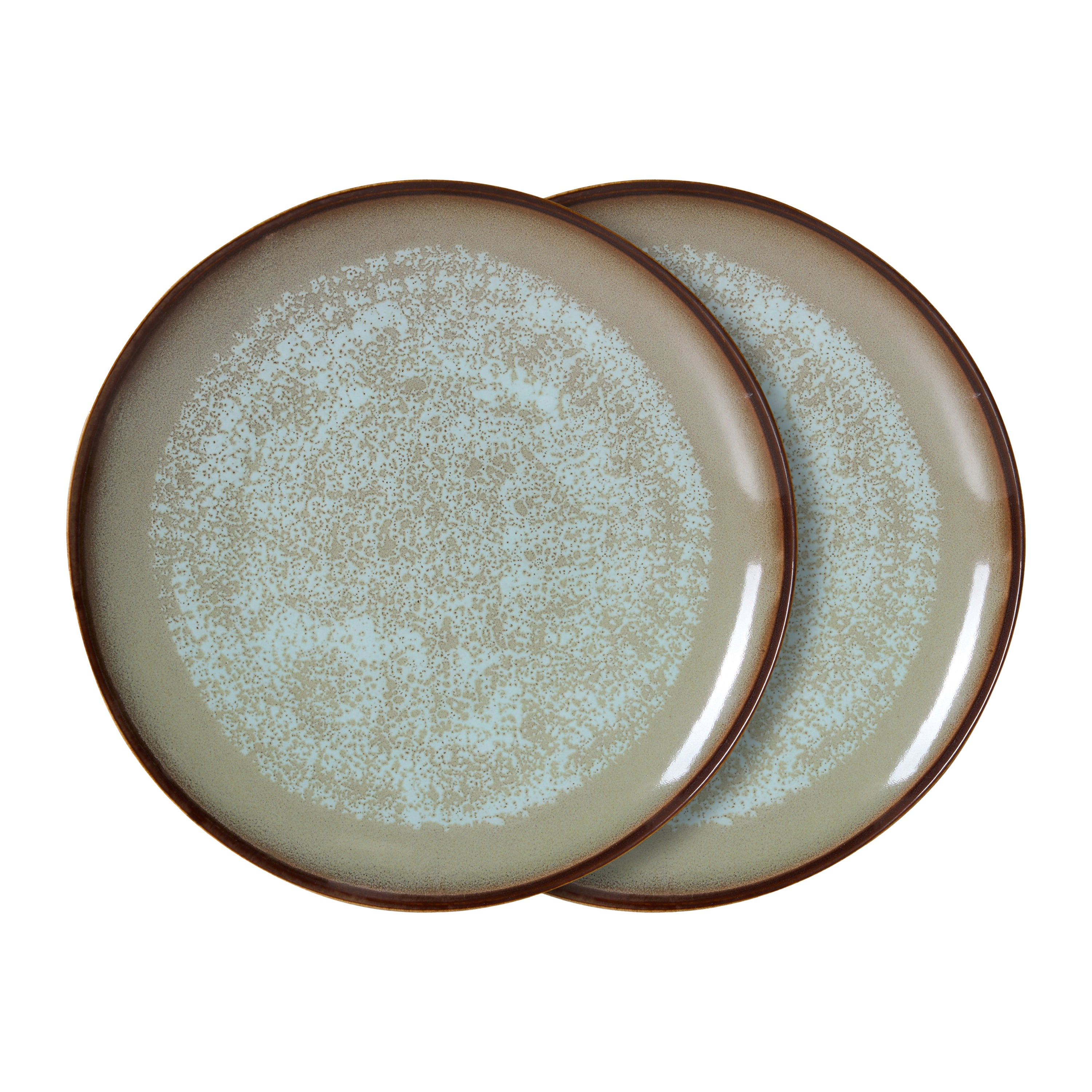 HKliving 70's Ceramics Dinerbord Ø 27,5 cm - Set van 2 - Contrast