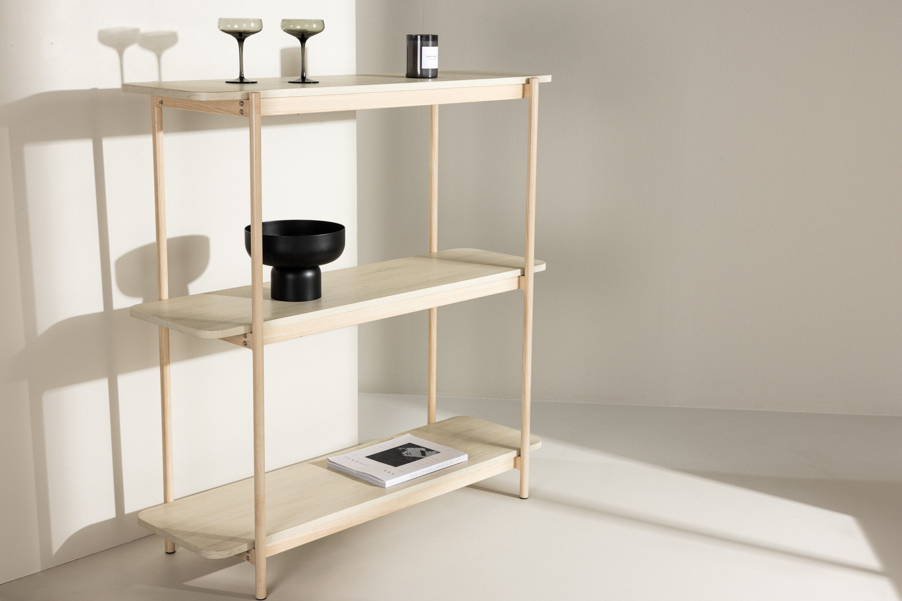 Rebellenclub Nuku Open Kast 120cm - Licht Eiken