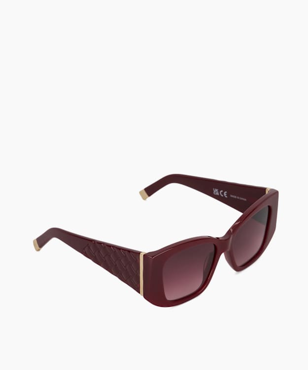 Gleam Burgundy - Rectangular Frame Sunglasses