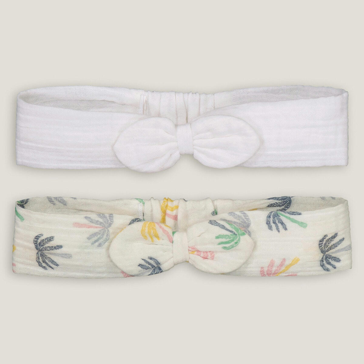Lot de 2 bandeaux en gaze de coton