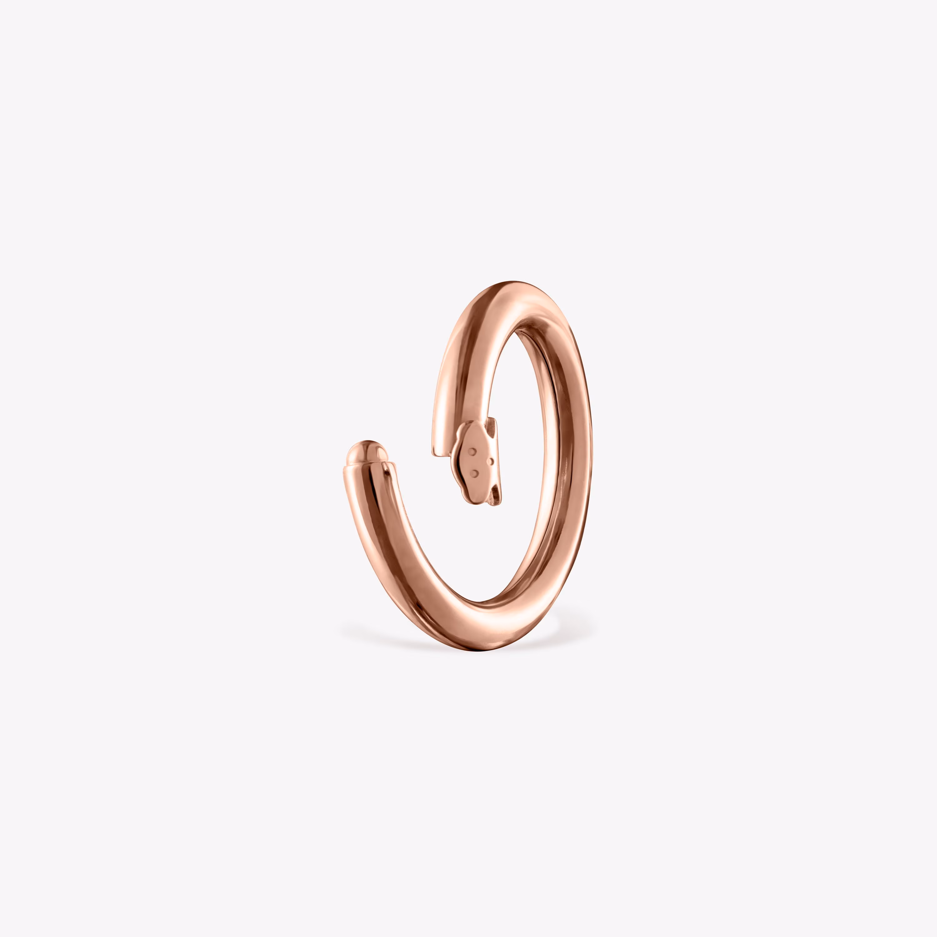 Anilla mediana con baño de oro rosa 18 kt sobre plata Hold
