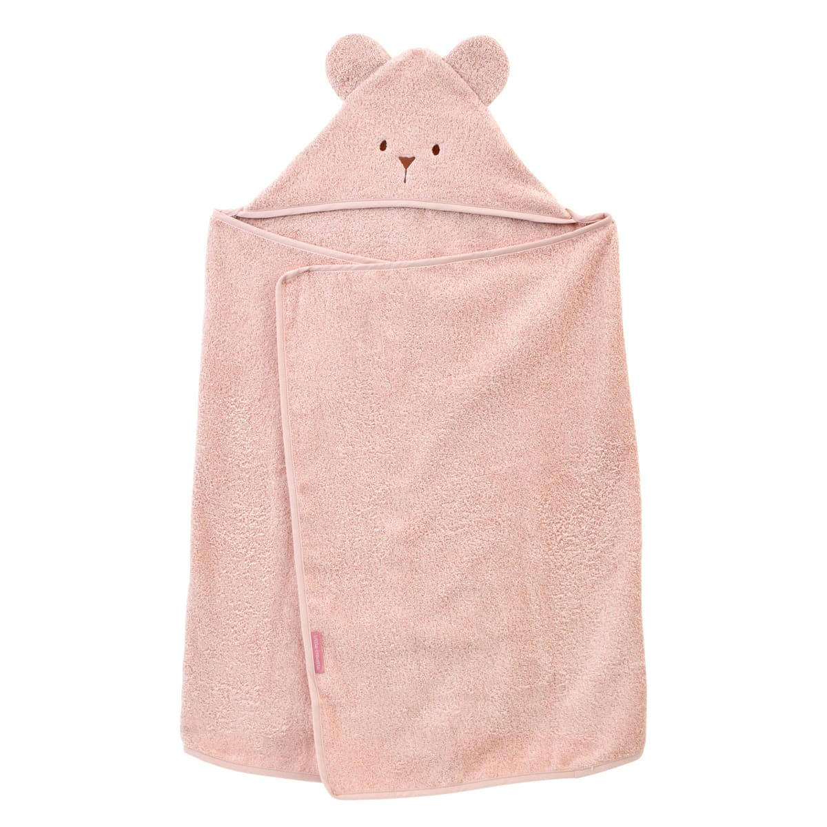 OURSON - Cape de bain coton bio pétale de rose 70x140 cm