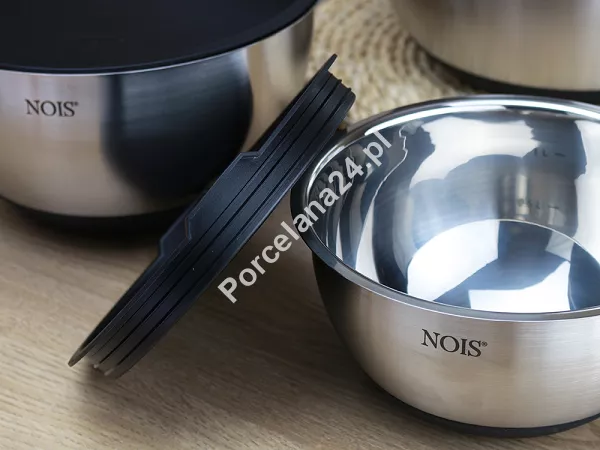 Komplet 4 misek metalowych z pokrywkami Nois - 17.830607