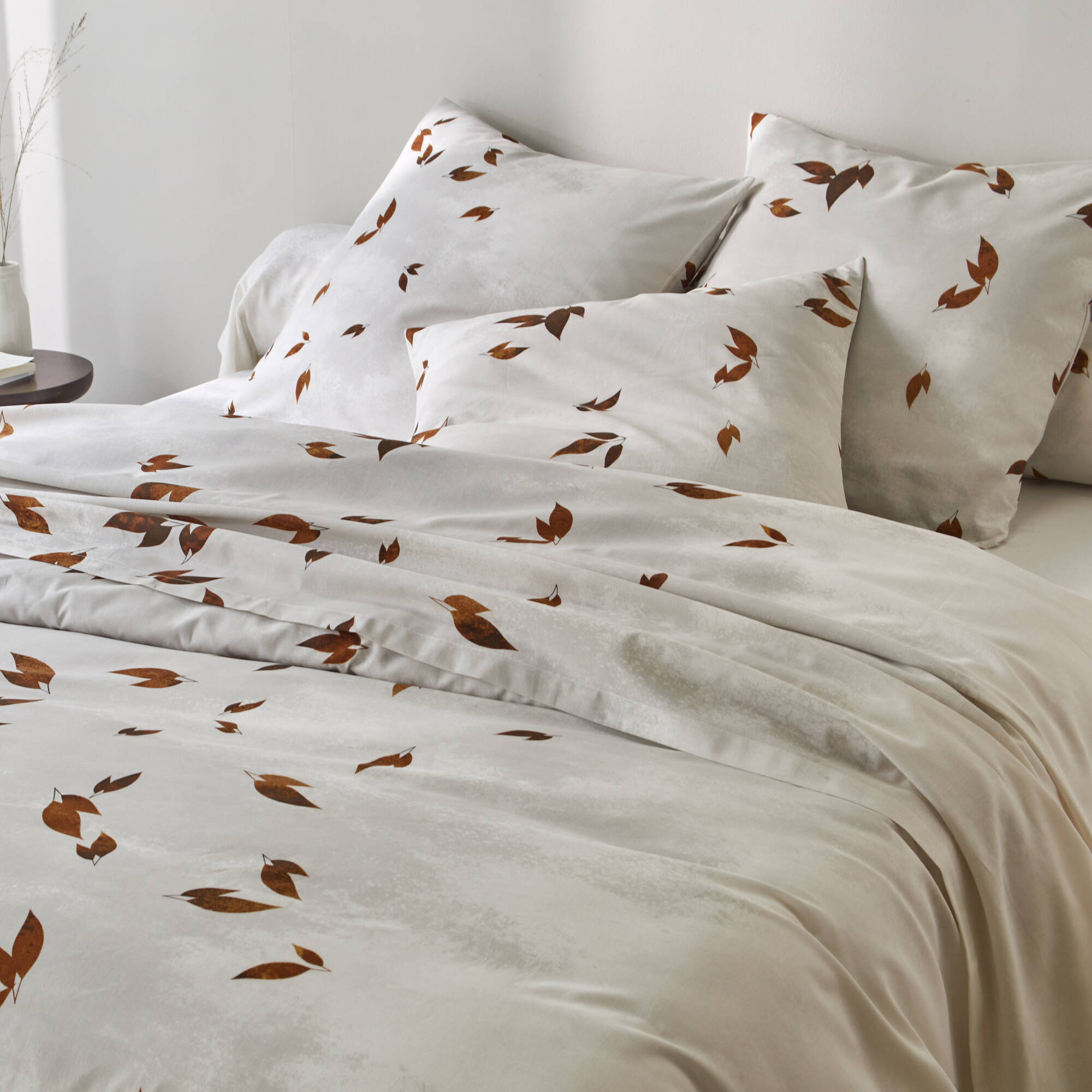 Linge de lit Automne en coton imprimé