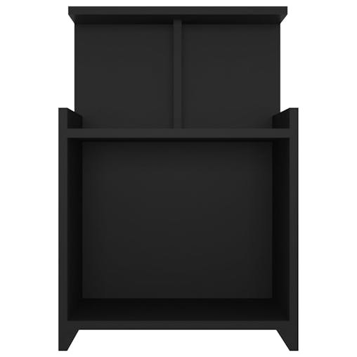 NNEVL Bed Cabinets 2 pcs Black 40x35x60 cm Chipboard