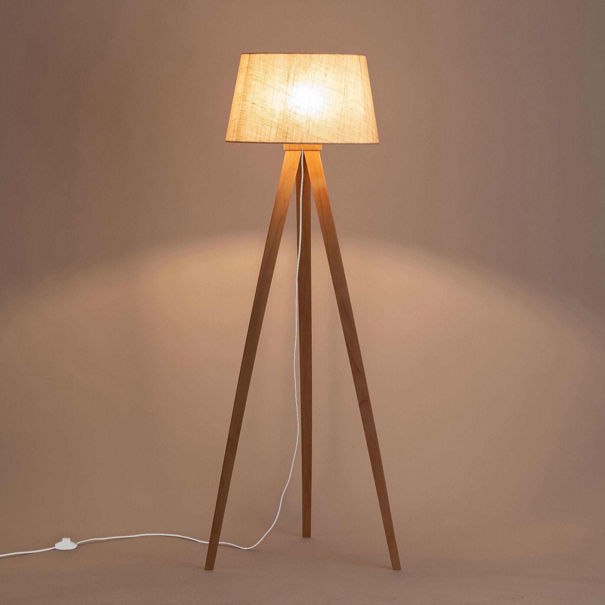 TRIX - Abat-jour tambour en jute D45cm - blanc écru