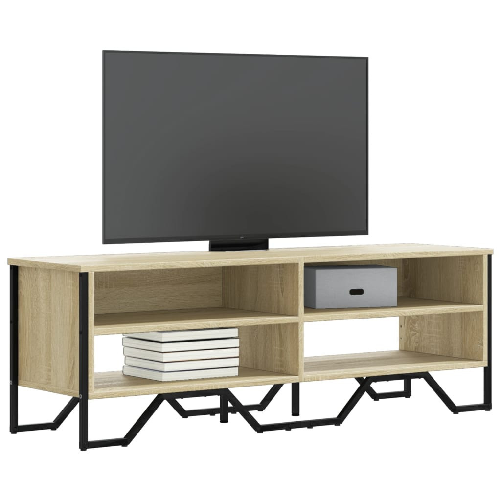 Szafka Pod Telewizor Półka Stolik RTV Brązowy 122x34x41 cm