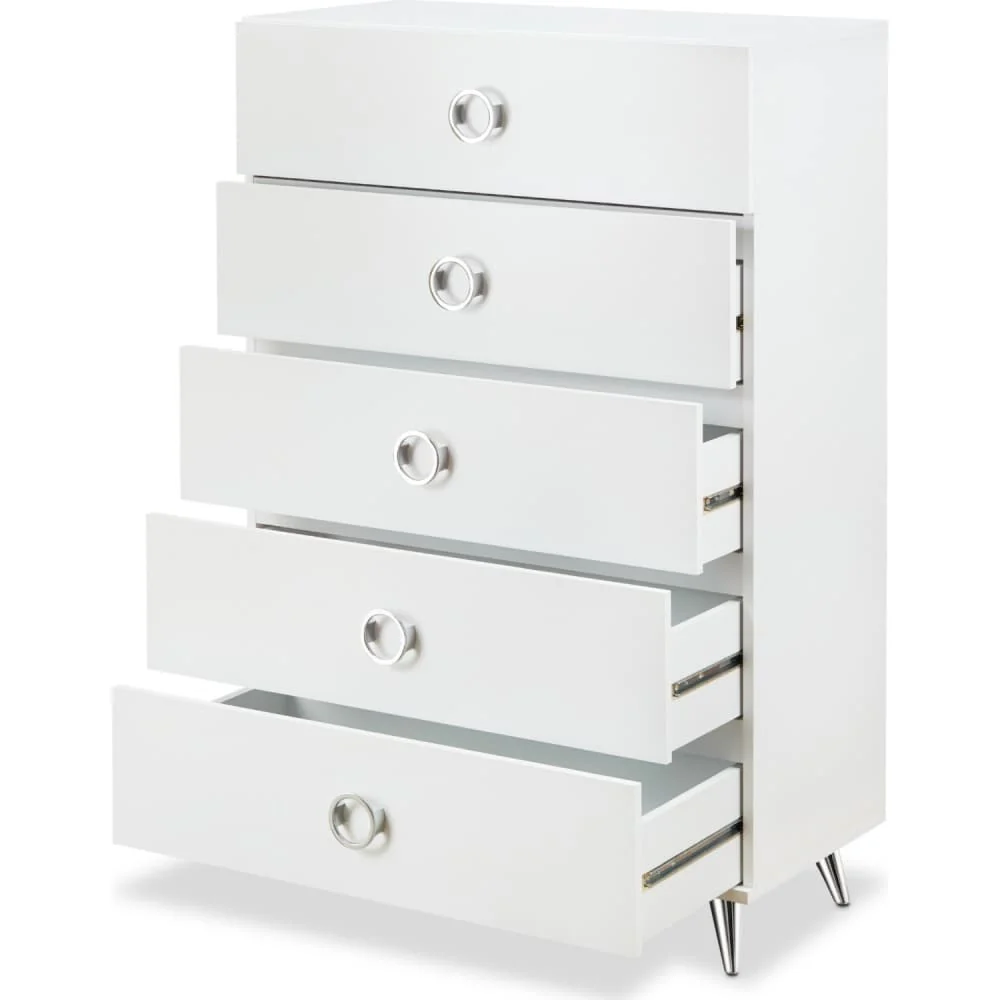 Modern Rectangular Wooden 5-Drawers Chest