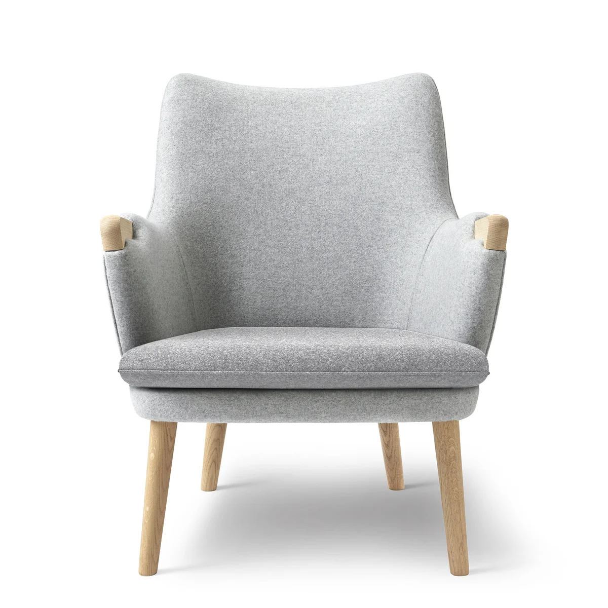 Carl Hansen - CH71 Sessel, Eiche geölt / grau (Hallingdal 116)