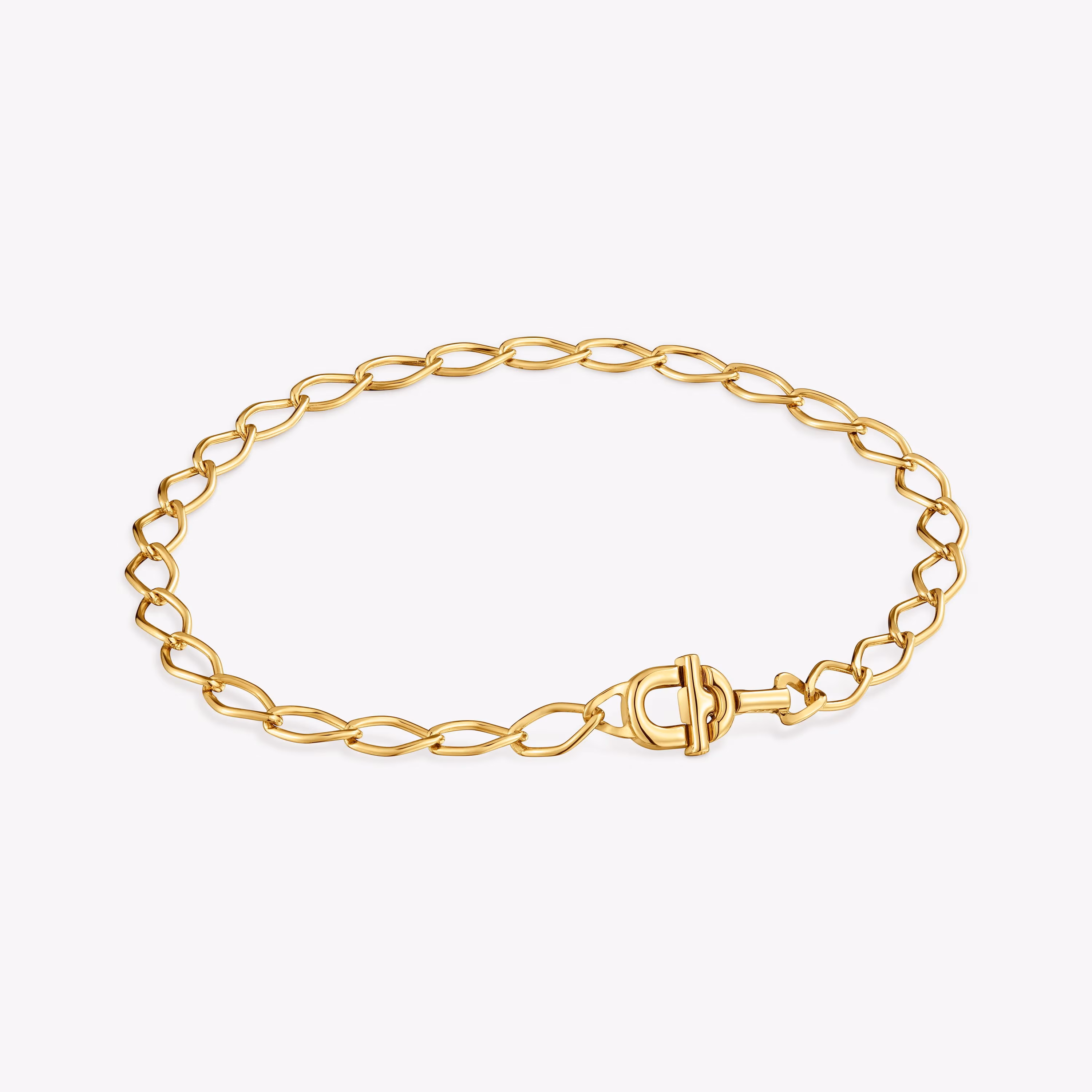 Pulsera cadena romboidal con baño de oro 18 kt sobre plata TOUS MANIFESTO