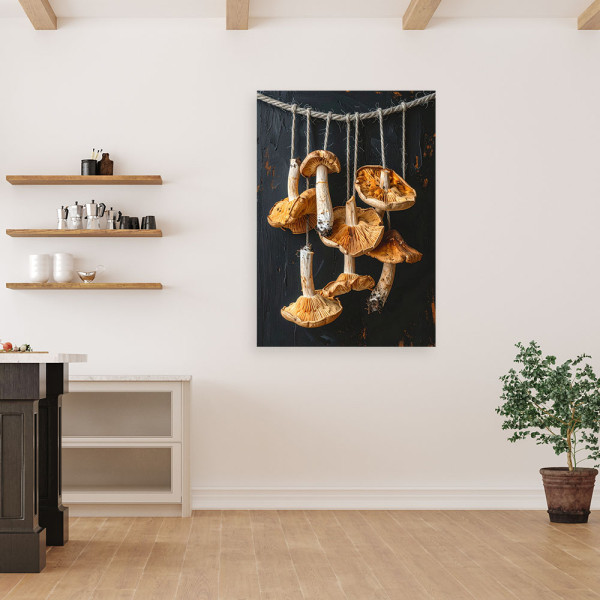 Obraz do kuchni restauracji baru jadalni, Suszone grzyby natura 20x30