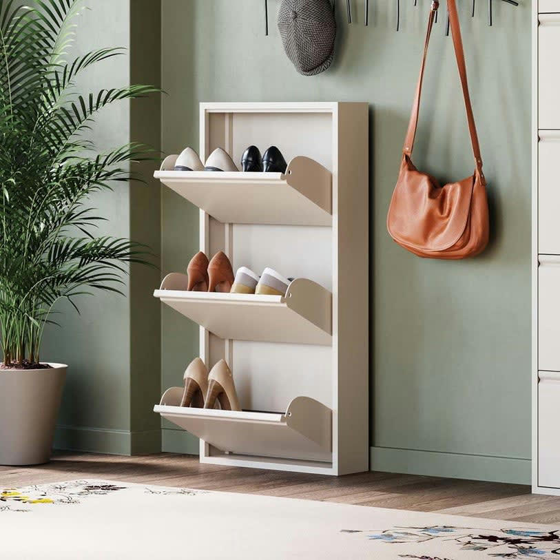 CARUSO - Casier à chaussures Caruso crème 3 tiroirs Kare Design