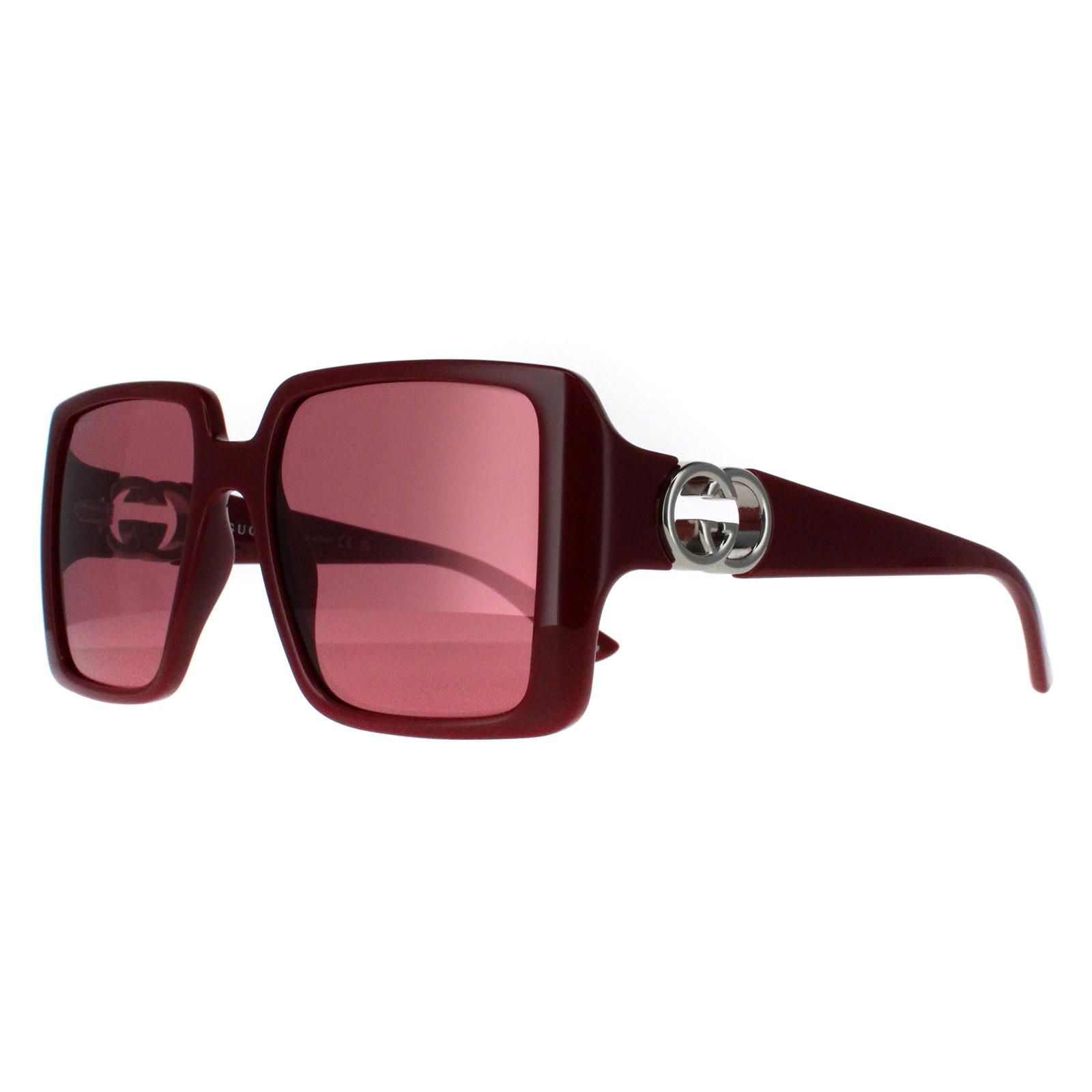 Gucci Square Black with Gold Dusky Pink w Logo Mirror Photochromic GG1692S