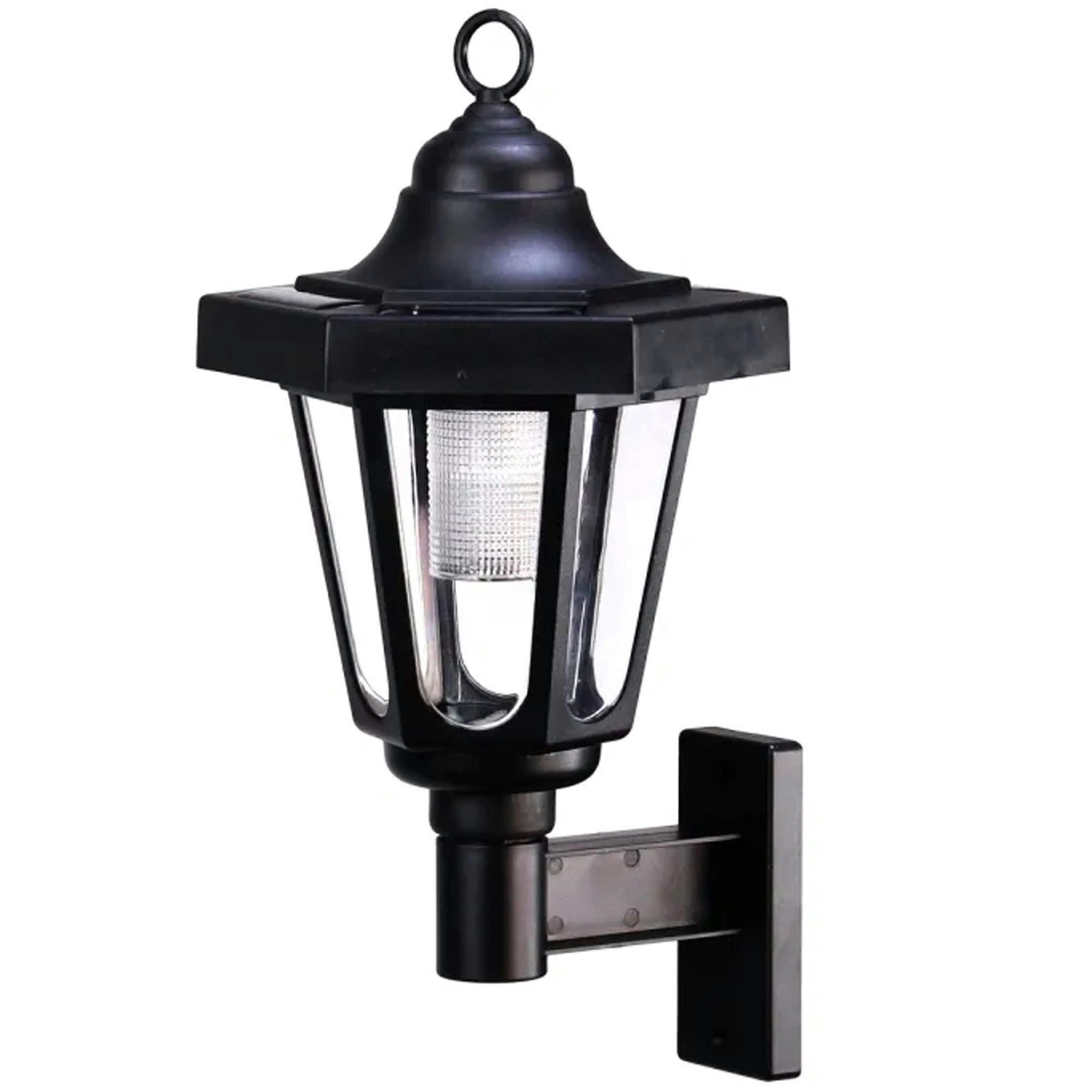 - Lampe solaire murale en plastique noir