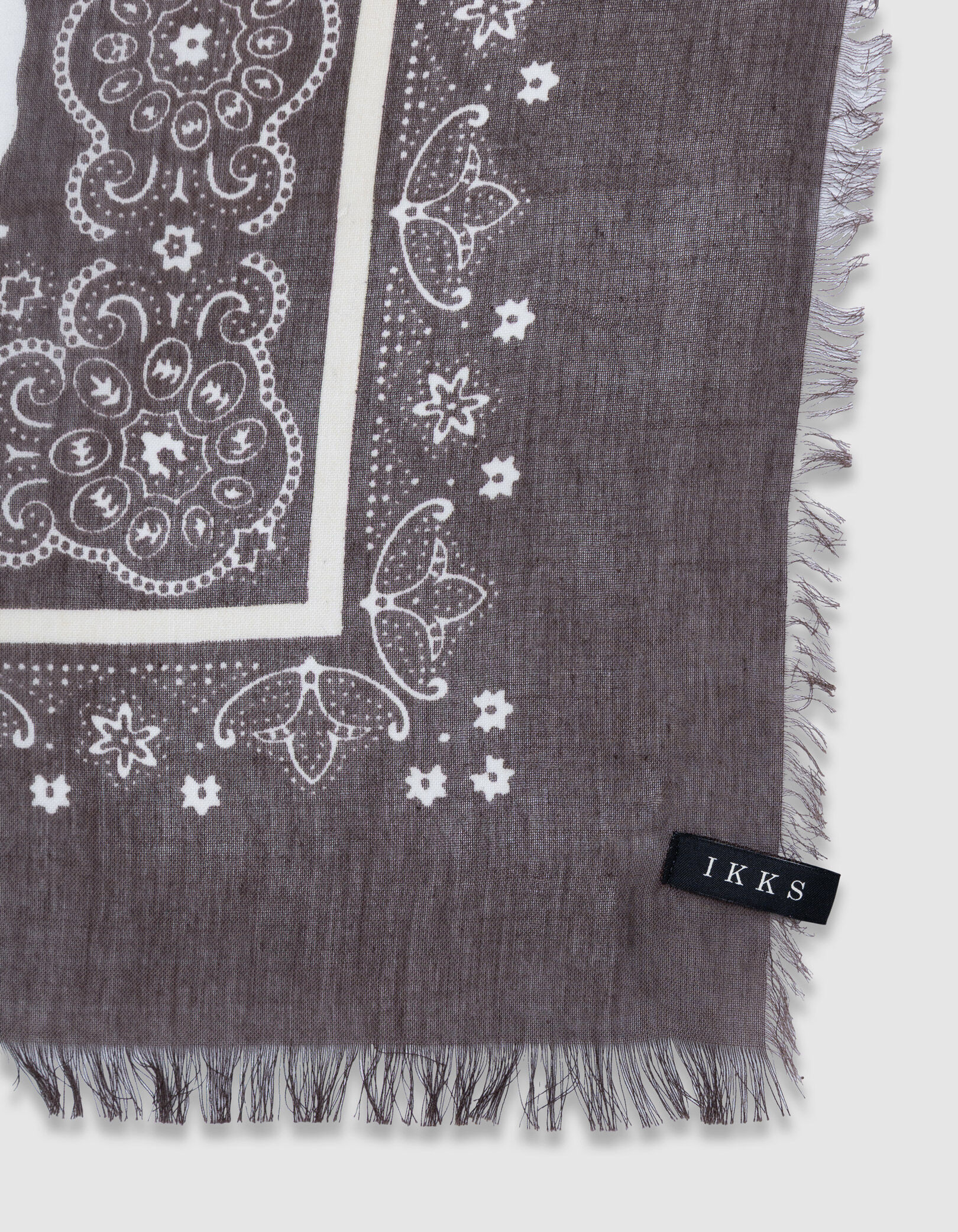 Foulards carrés kaki étoiles et marron Bandana Femme