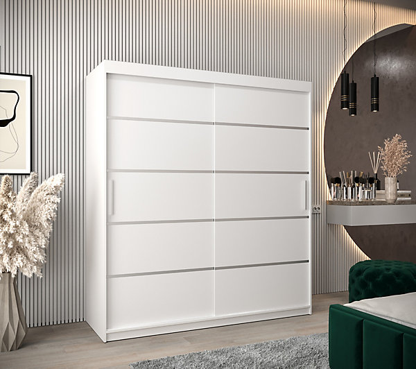 Armoire Verona 1 a portes coulissantes H. 200 x L. 180 x P. 62 2 portes