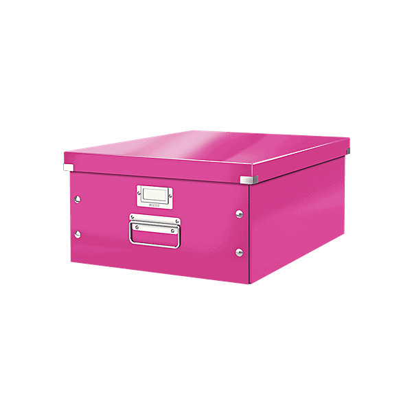 Grande Boîte en Carton avec couvercle format A3  Multi Usages - Rose