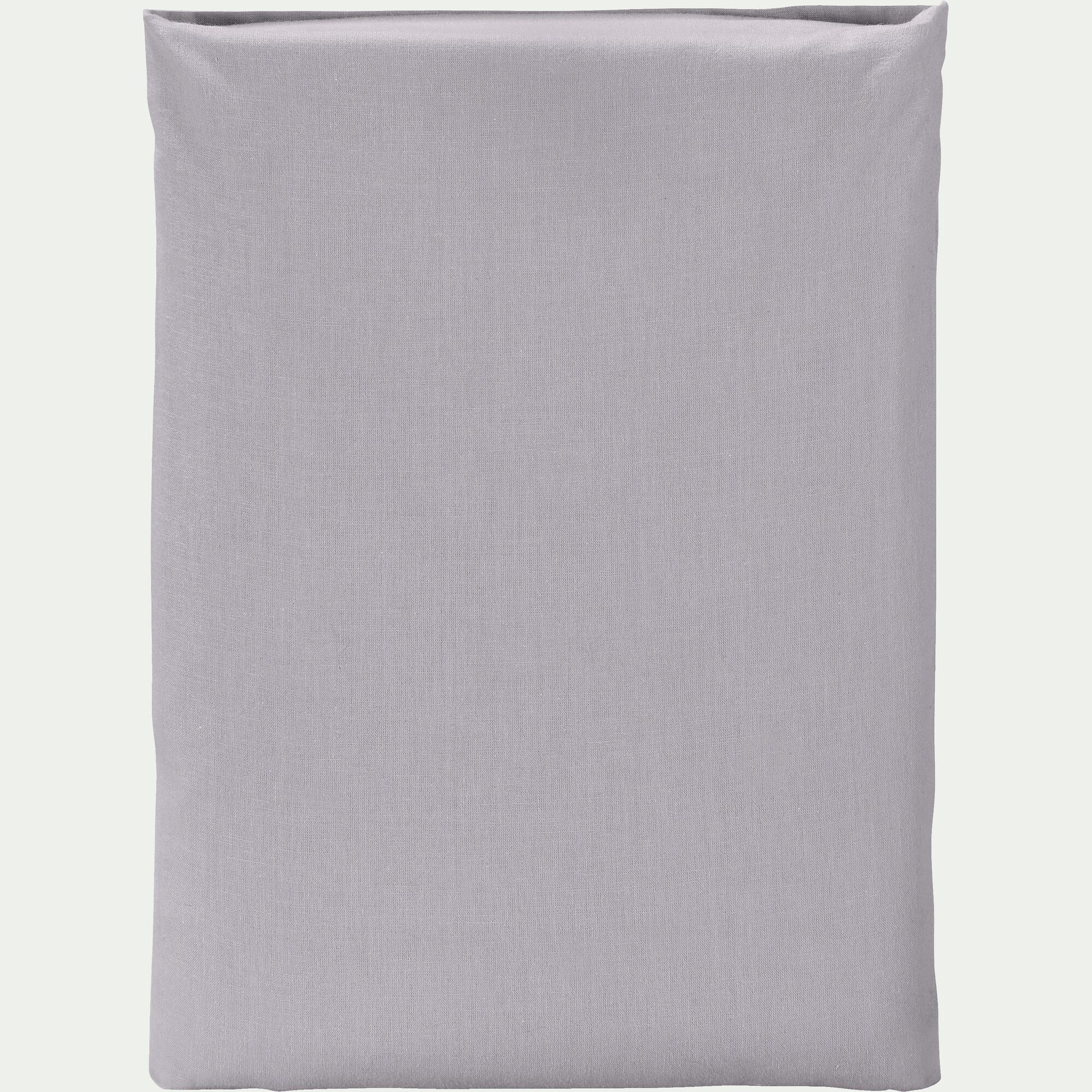 CALANQUES - Drap plat en coton 270x300cm - gris restanque