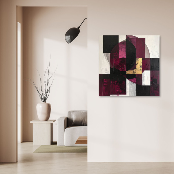 Obraz do salonu biura kuchni, Abstrakcja geometryczna 20x20
