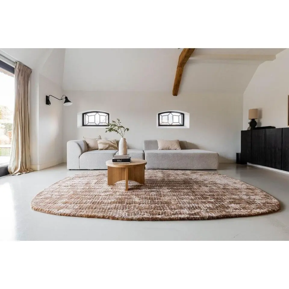 Interieur05 vloerkleed Rectangle bruin/wit edge - 230 x 160 cm