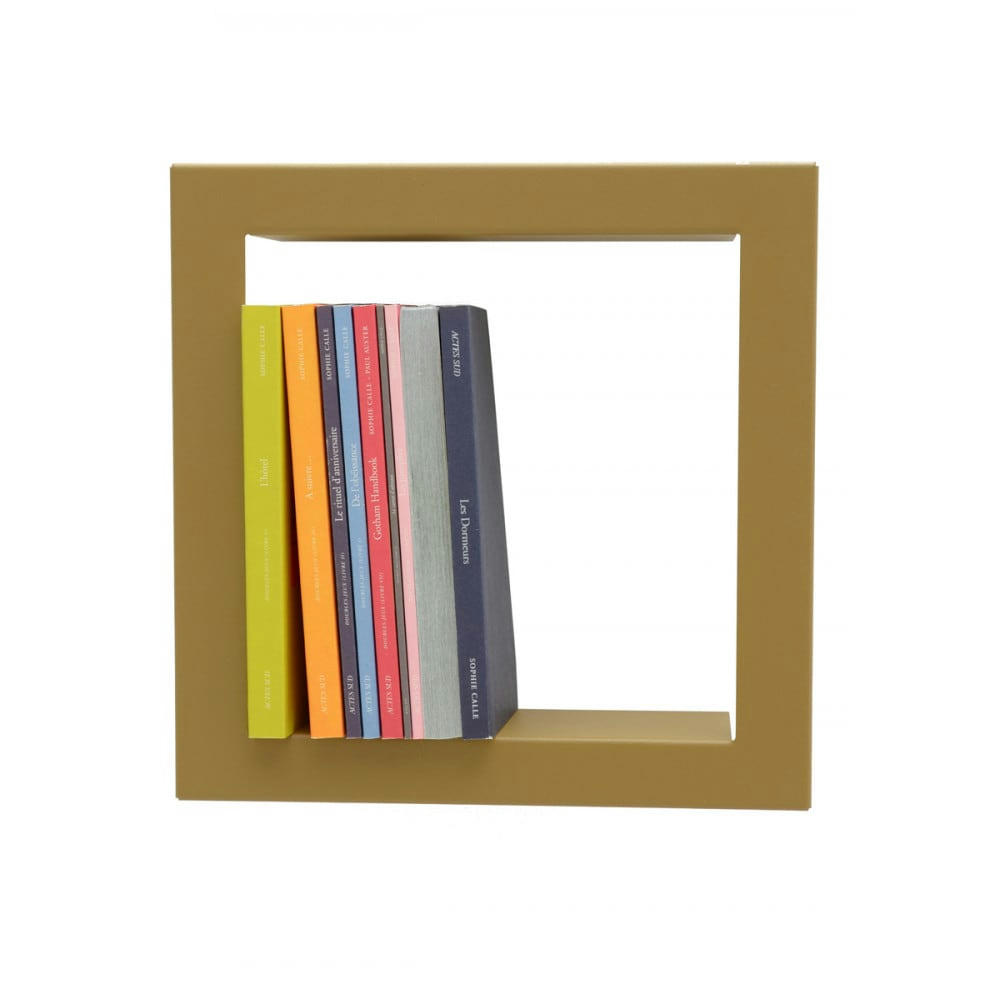 STICK - Etagère design carrée cumin 28x28x8.5cm