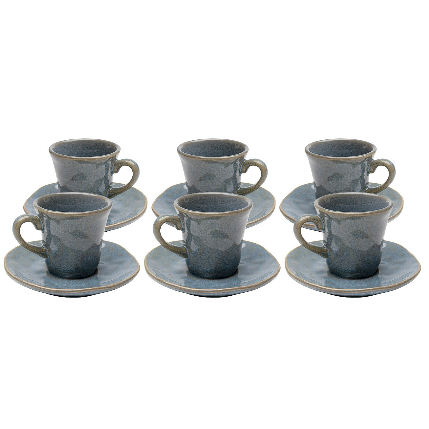 Kare Design Espressokopje Organic blauw (6/set)