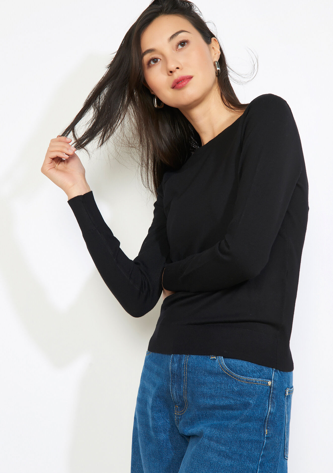 Fijne ronde hals trui