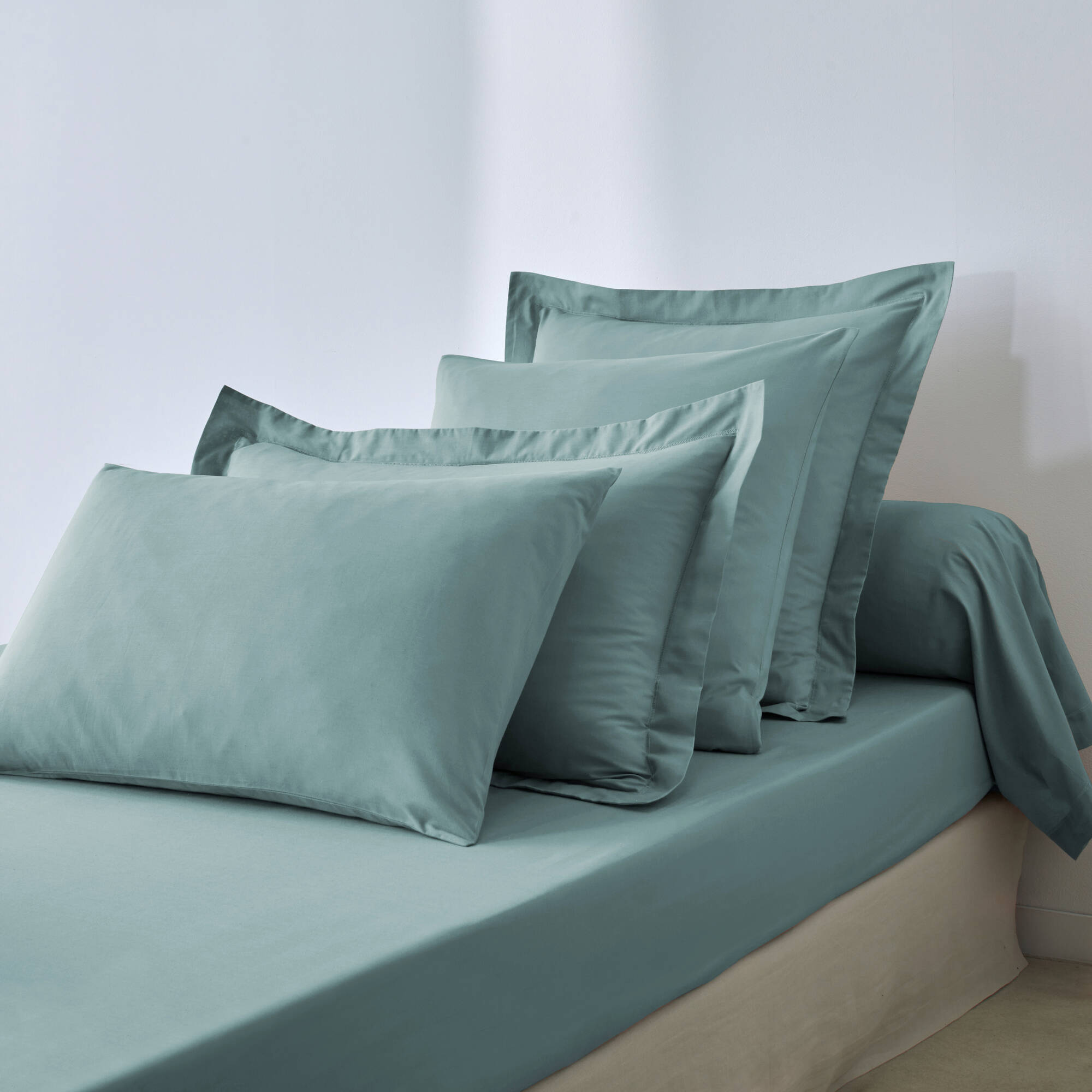 Drap-housse uni coton bonnet 32 cm
