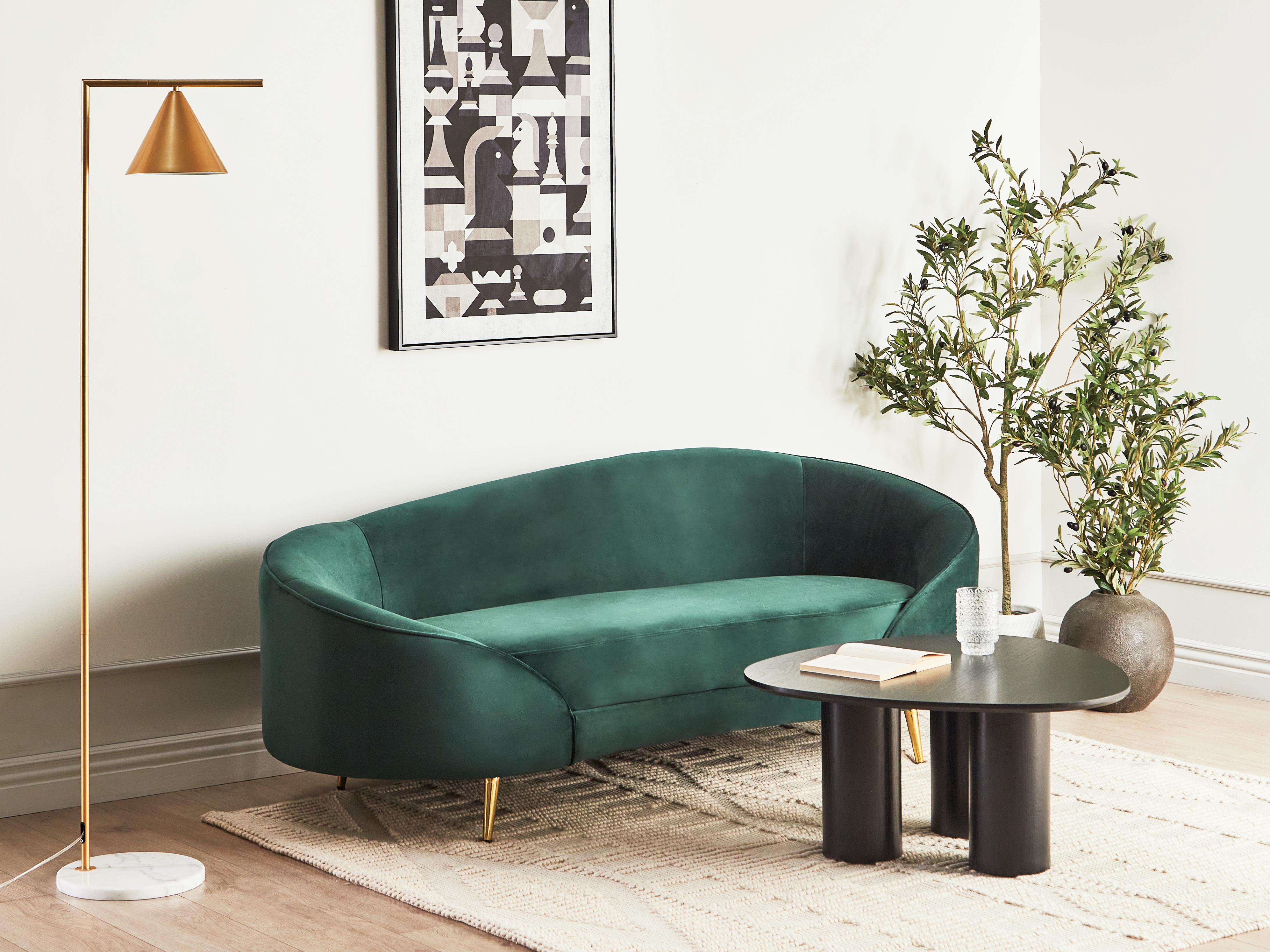 Sofa 2 Seater SAVAR Velvet Emerald Green