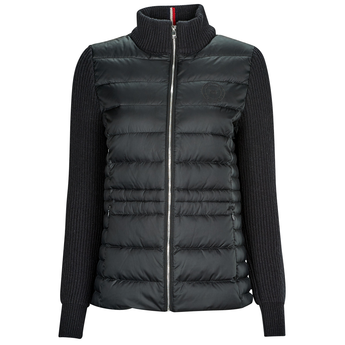 Tommy Hilfiger - KNIT MIX DOWN JACKET - Black