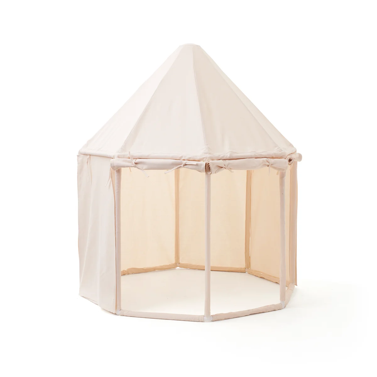 Kids Concept - Spielzelt Pavillon, Ø 122 x H 142 cm, beige